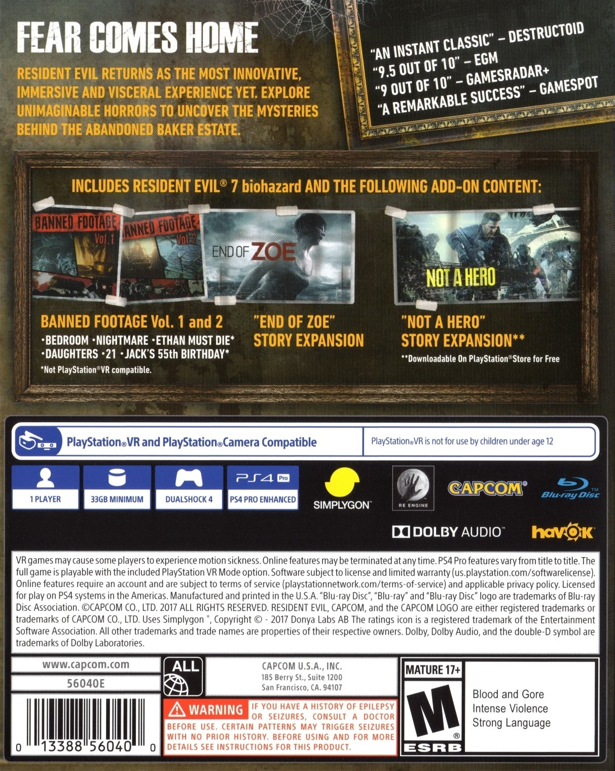 Resident Evil 7 Biohazard [Gold Edition]