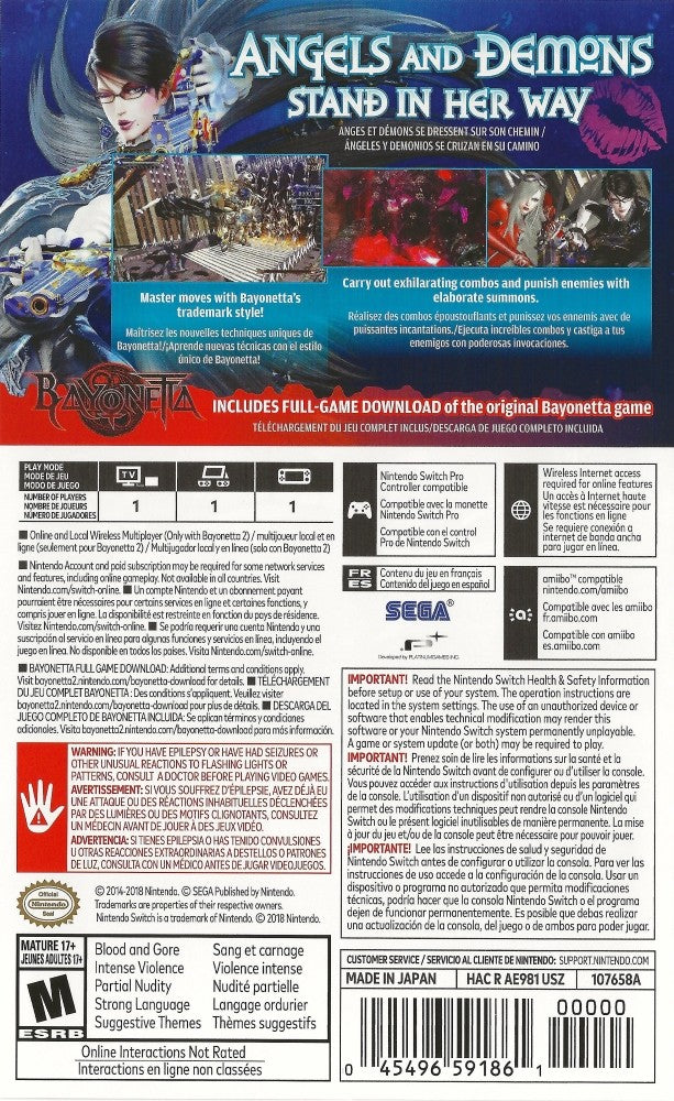 Bayonetta 2 Switch - Video Game - Used - CaveGamers - Image 2