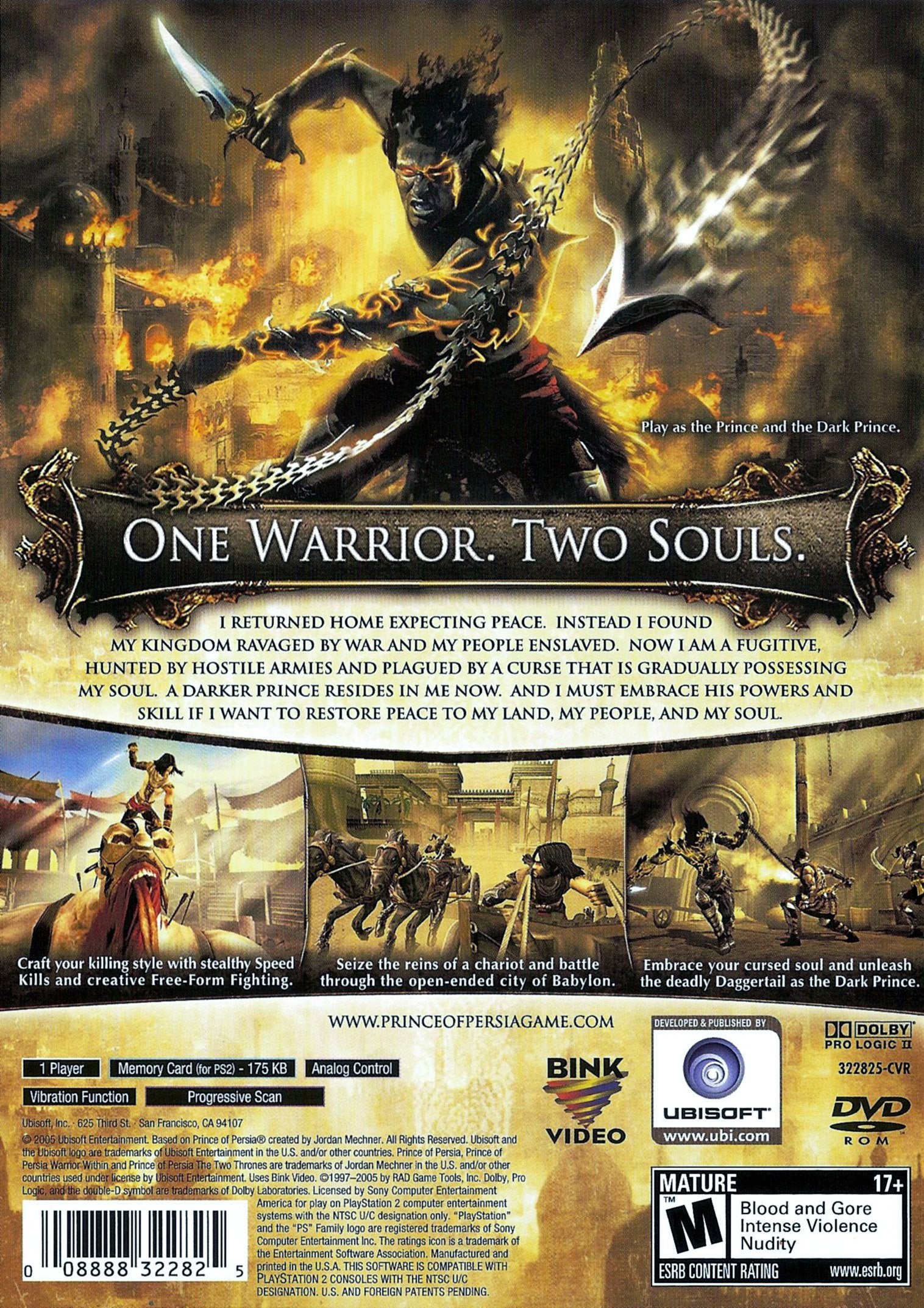 Prince of Persia The Two Thrones PS2 - Video Game - Used - CaveGamers - Image 2