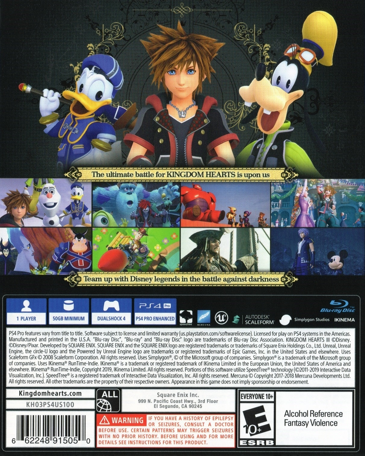 Kingdom Hearts III PS4 - Video Game - Used - CaveGamers - Image 2