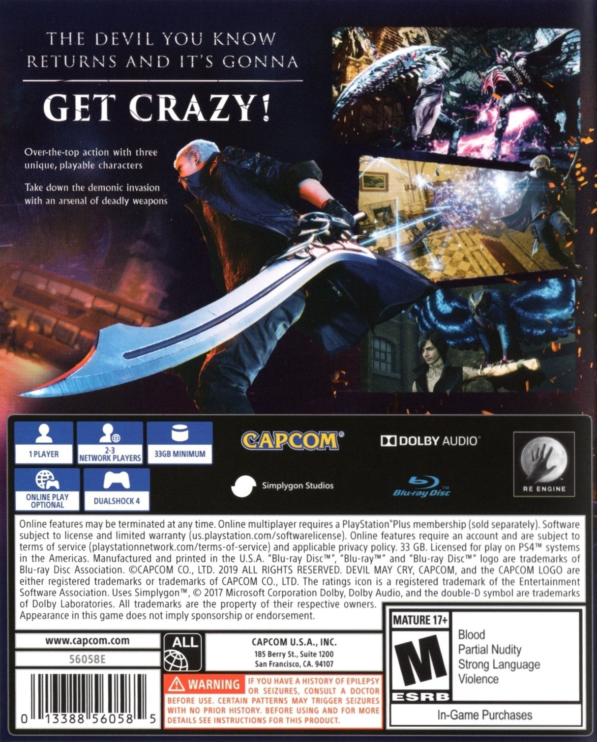 Devil May Cry 5 PS4 - Video Game - Used - CaveGamers - Image 2