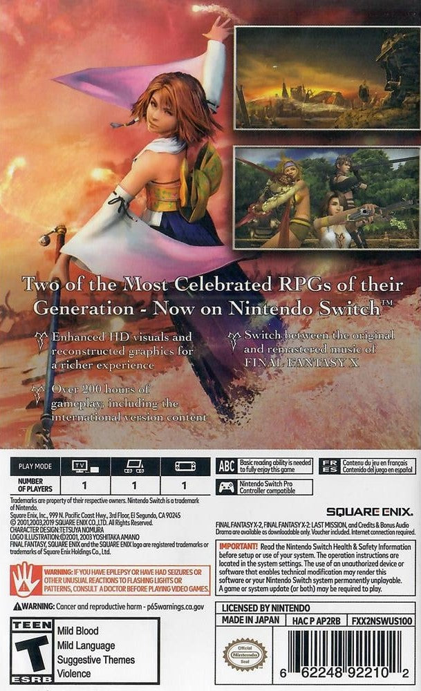 Final Fantasy X X-2 HD Remaster Switch - Video Game - Used - CaveGamers - Image 2