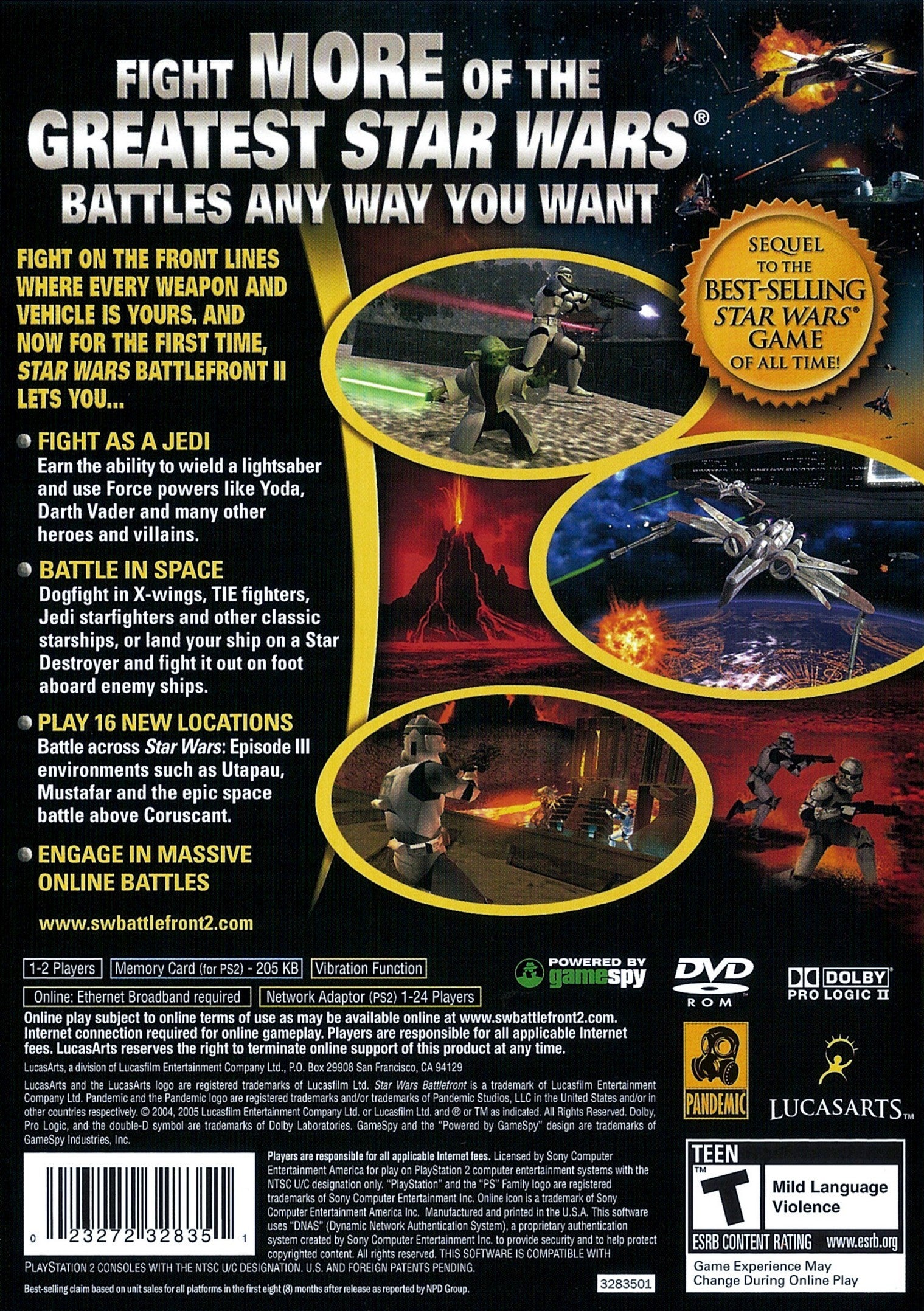 Star Wars Battlefront II PS2 - Video Game - Used - CaveGamers - Image 2