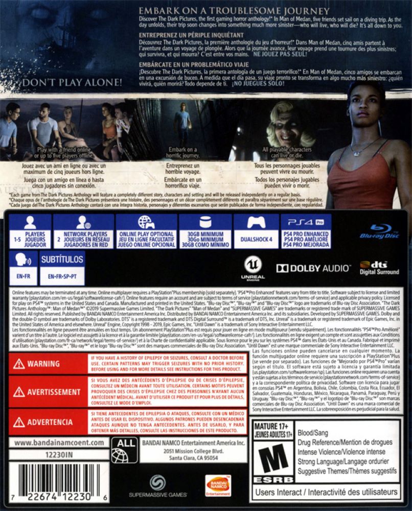 Dark Pictures Anthology: Man of Medan PS4 - Video Game - Used - CaveGamers - Image 2