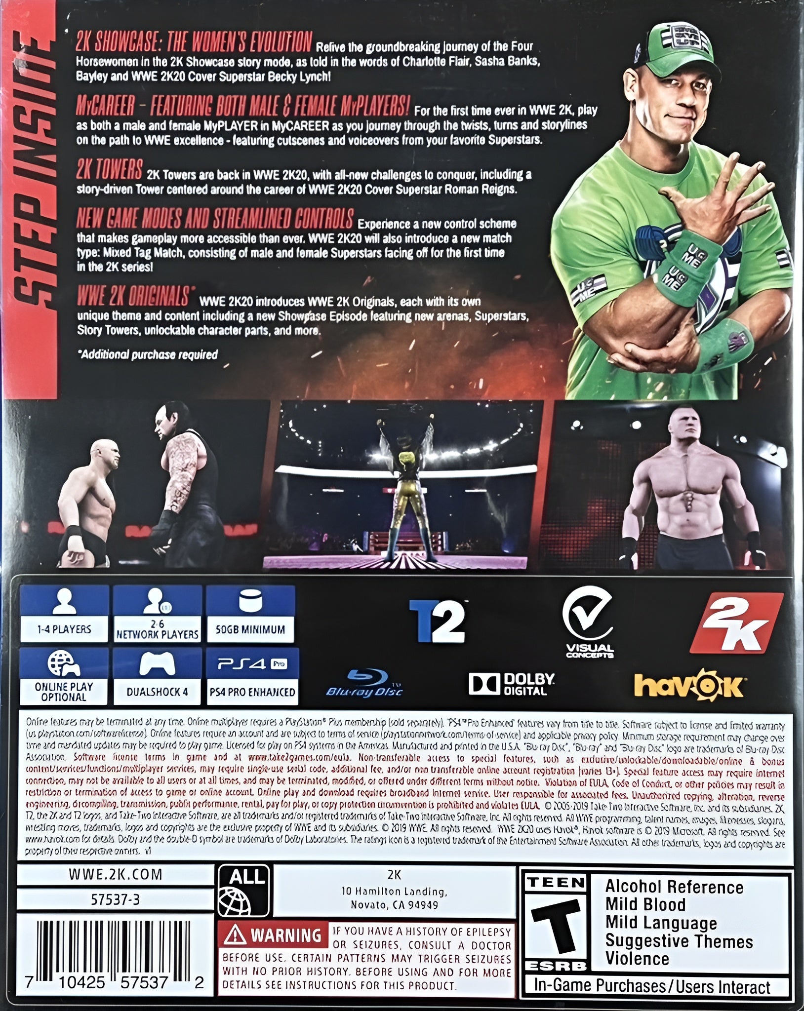 WWE 2K20 PS4 - Video Game - Used - CaveGamers - Image 2