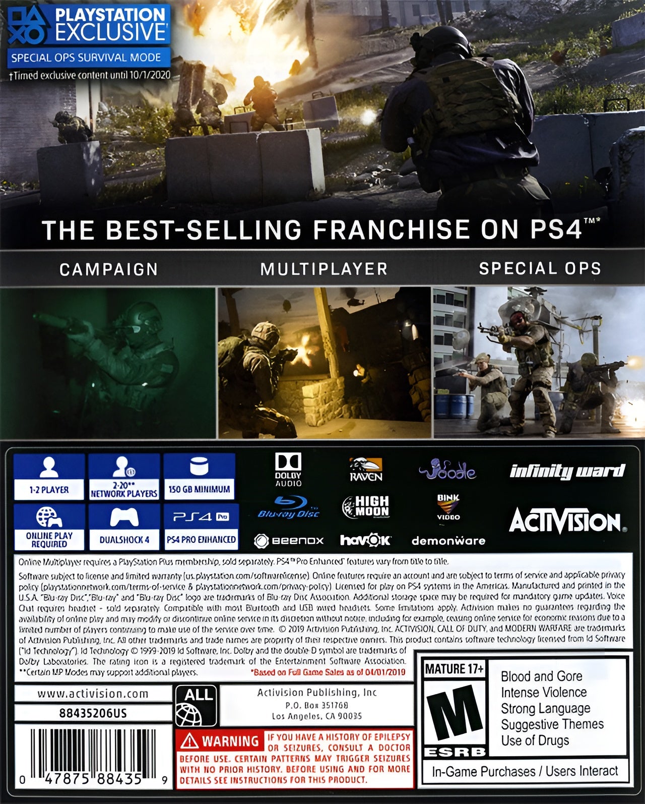 Call of Duty: Modern Warfare PS4 - Video Game - Used - CaveGamers - Image 2