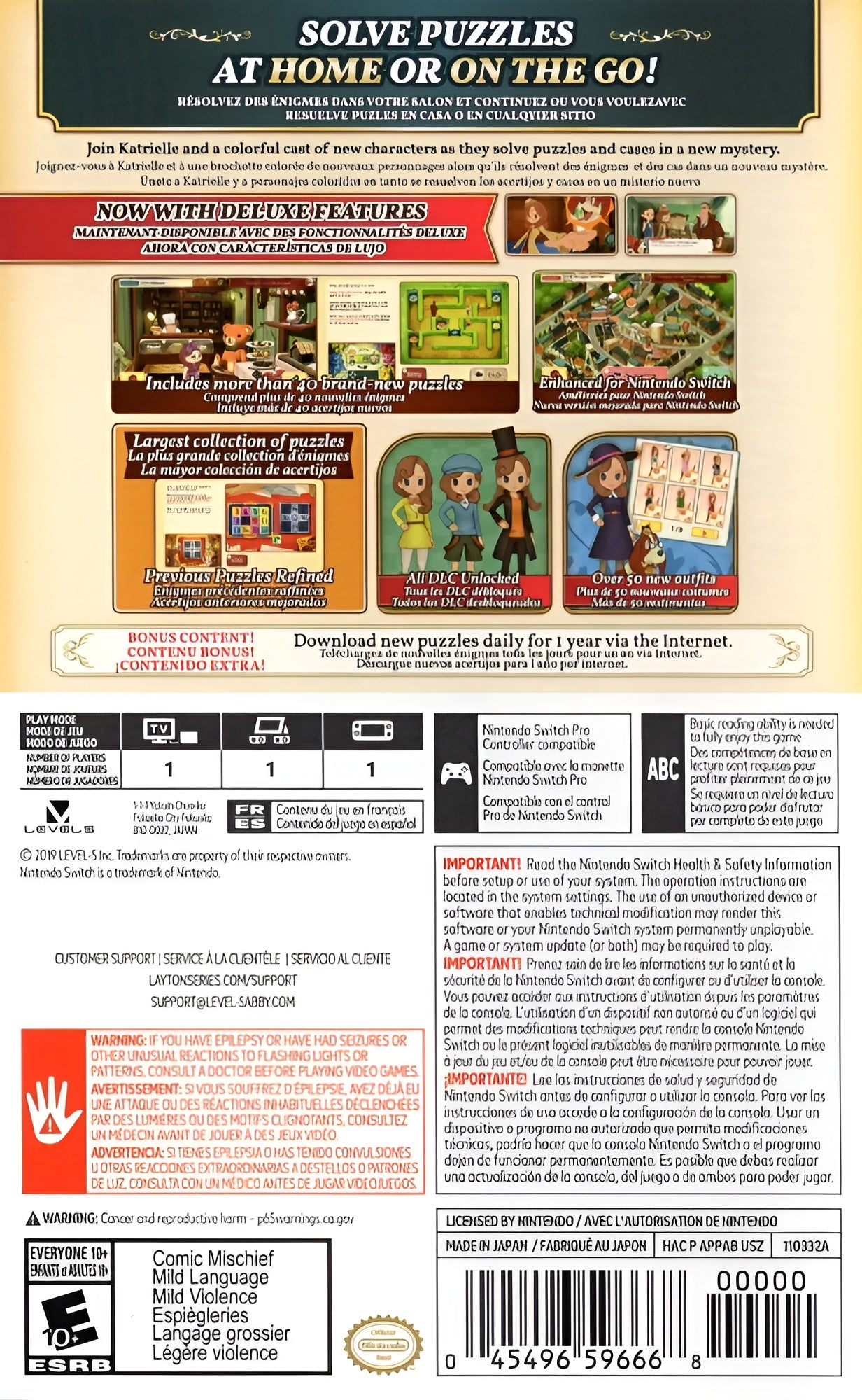 Layton's Mystery Journey: Katrielle and the Millionaires' Conspiracy Switch - Video Game - Used - CaveGamers - Image 2