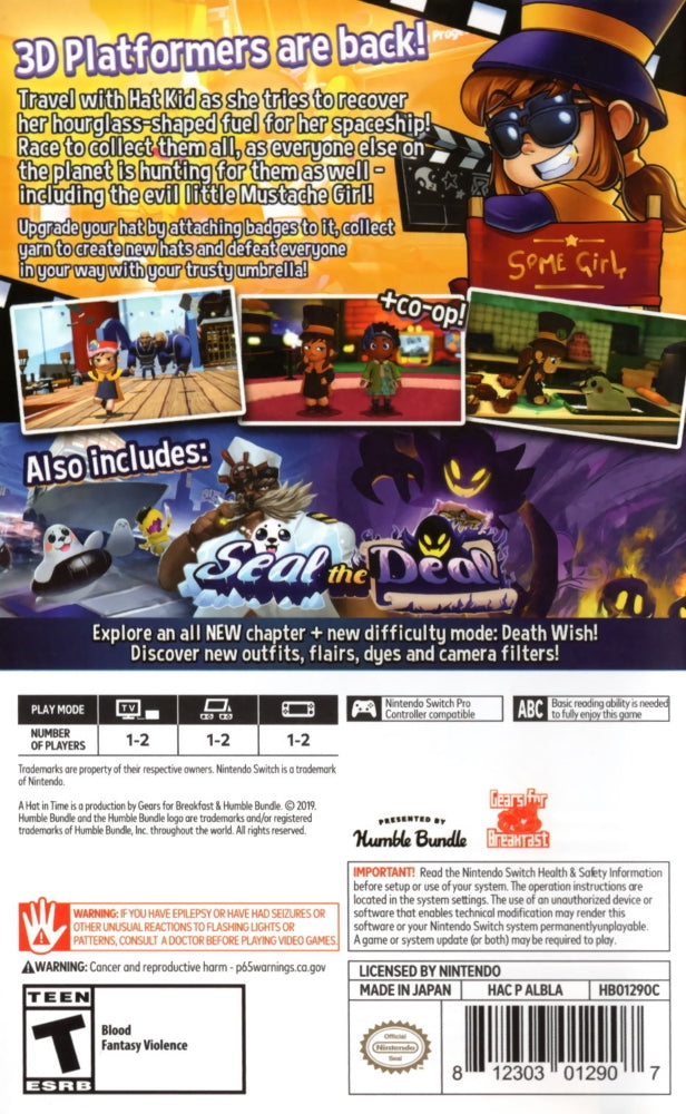 A Hat in Time Switch - Video Game - Used - CaveGamers - Image 2