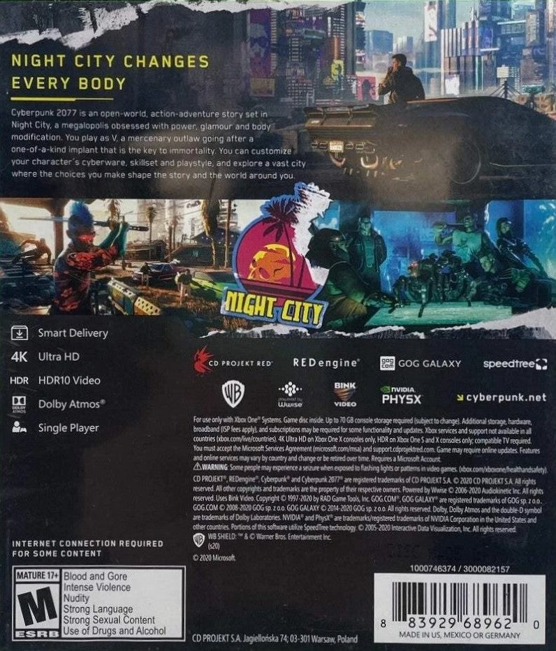 Cyberpunk 2077 [2 Discs] Xbox One - Video Game - Used - CaveGamers - Image 2