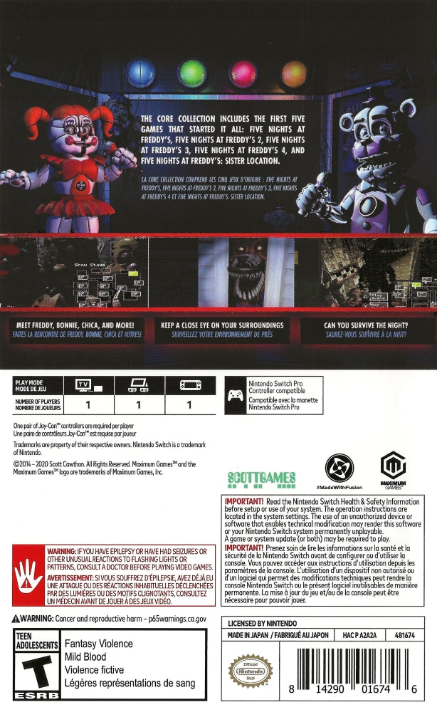 Five Nights at Freddy's [Core Collection] Switch - Video Game - Used - CaveGamers - Image 2