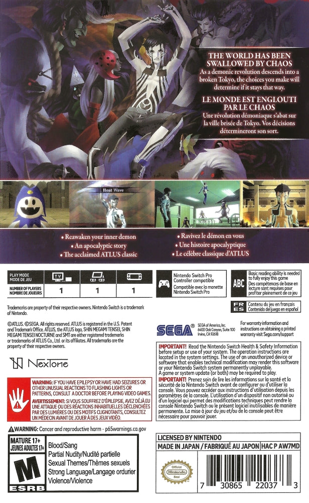 Shin Megami Tensei III: Nocturne HD Remaster Switch - Video Game - Used - CaveGamers - Image 2