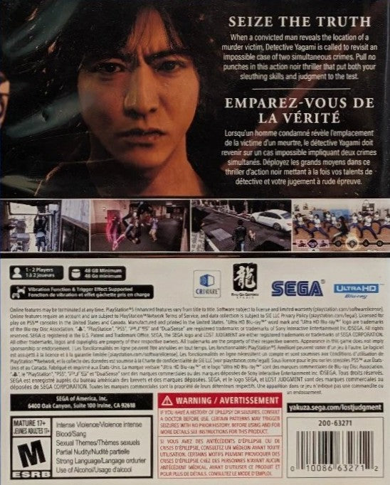 Lost Judgment PS5 - Video Game - Used - CaveGamers - Image 2