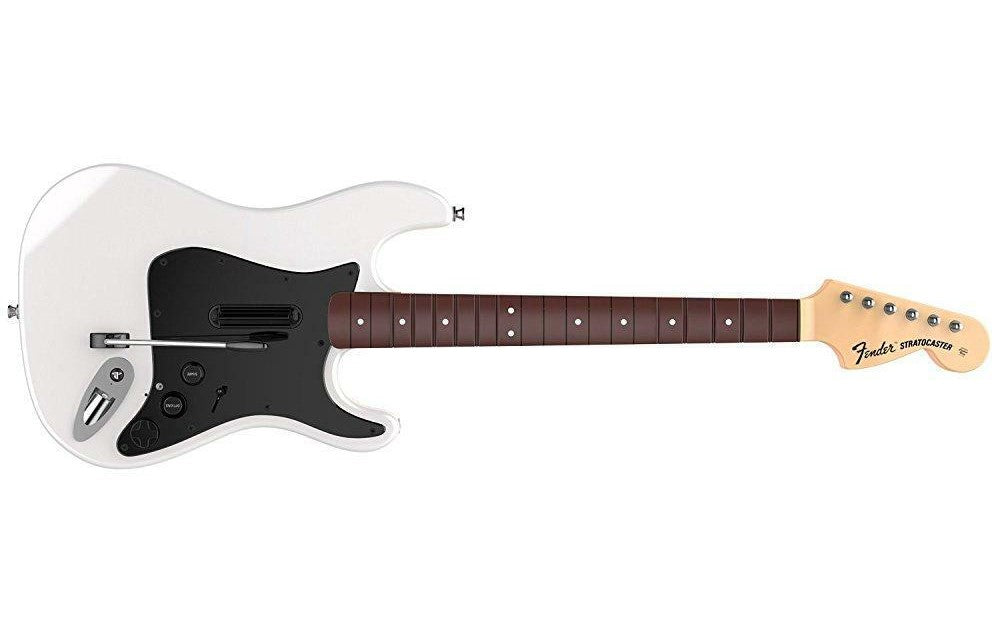 Rock Band 4 Wireless Fender Stratocaster Guitar Controller - White PS4 - Video Game Accessory - Used - CaveGamers