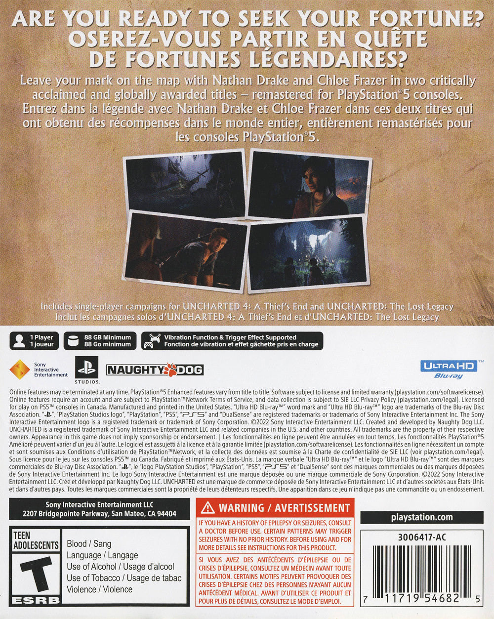 Uncharted: Legacy of Thieves Collection PS5 - Video Game - Used - CaveGamers - Image 2