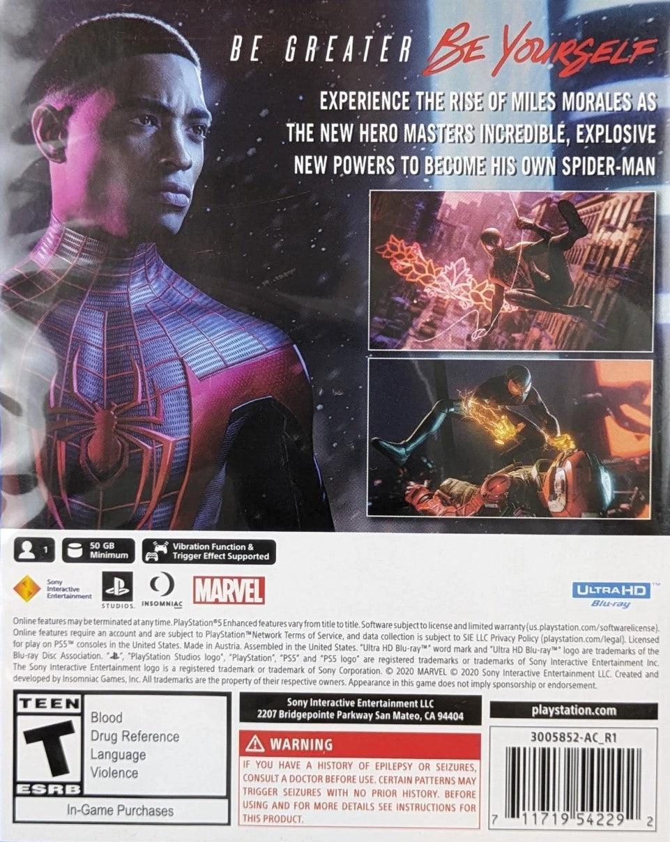 Marvel Spider-Man: Miles Morales PS5 - Video Game - Used - CaveGamers - Image 2