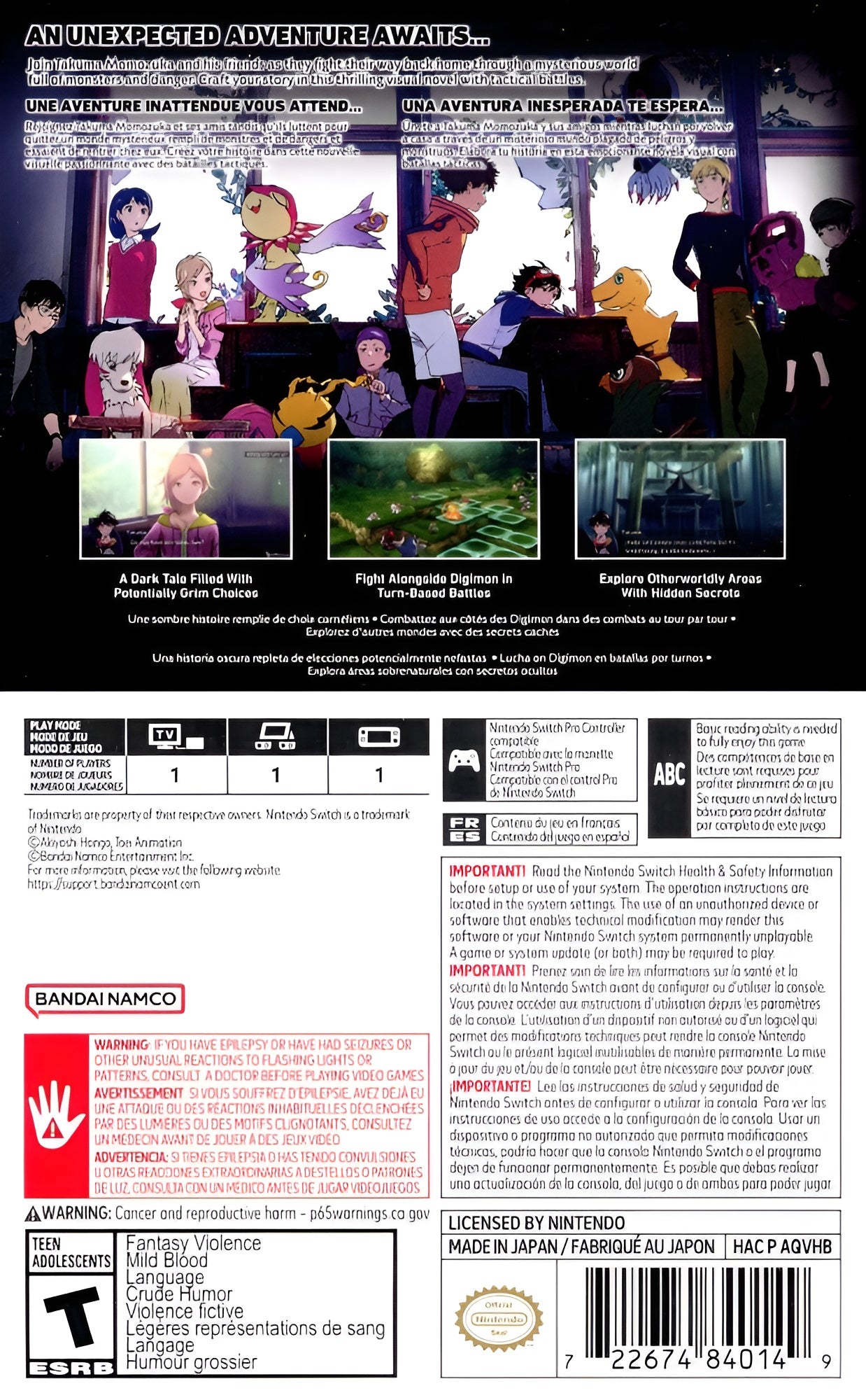 Digimon Survive Switch - Video Game - Used - CaveGamers - Image 2