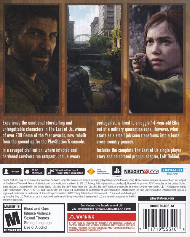 The Last of Us Part I PS5 - Video Game - Used - CaveGamers - Image 2