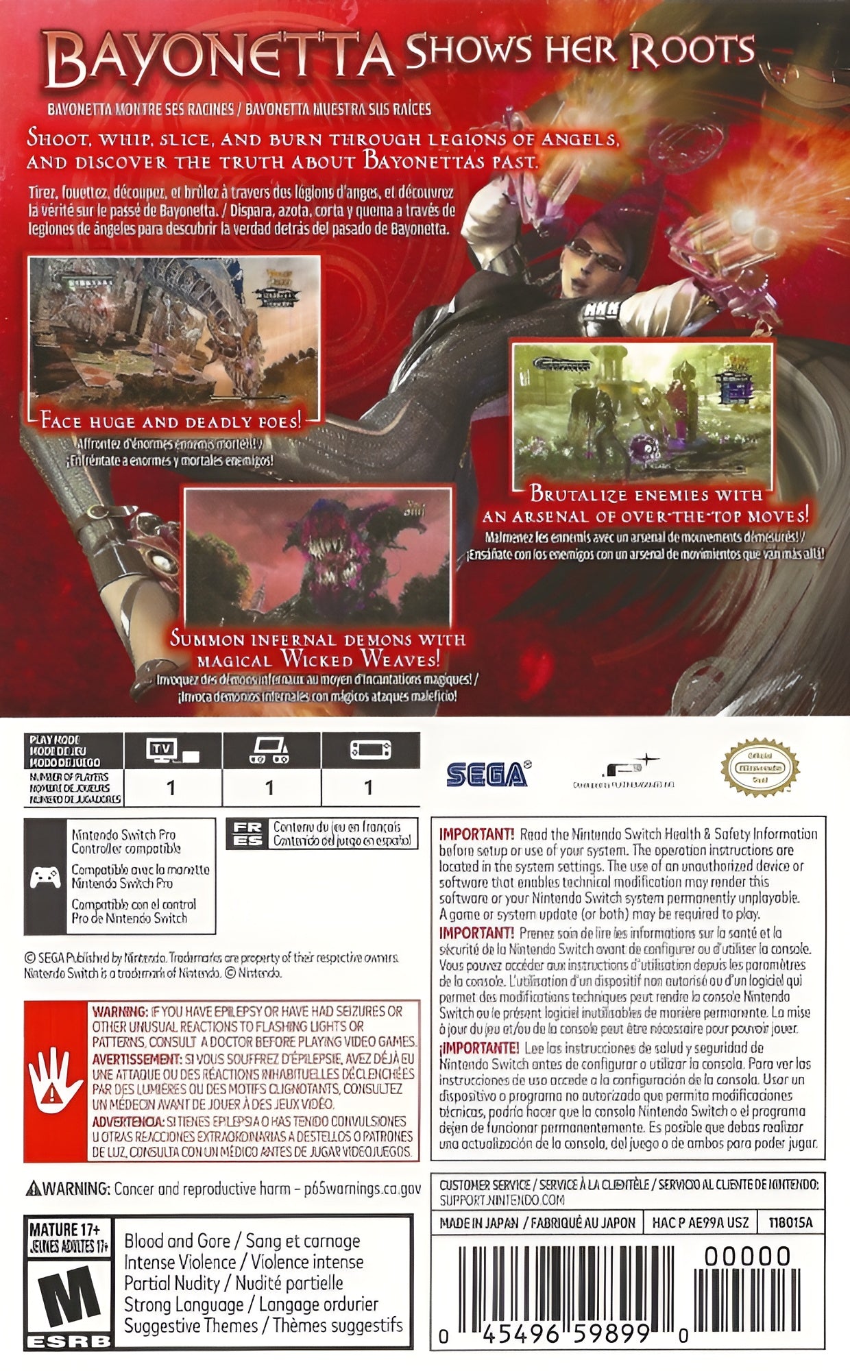 Bayonetta Switch - Video Game - Used - CaveGamers - Image 2