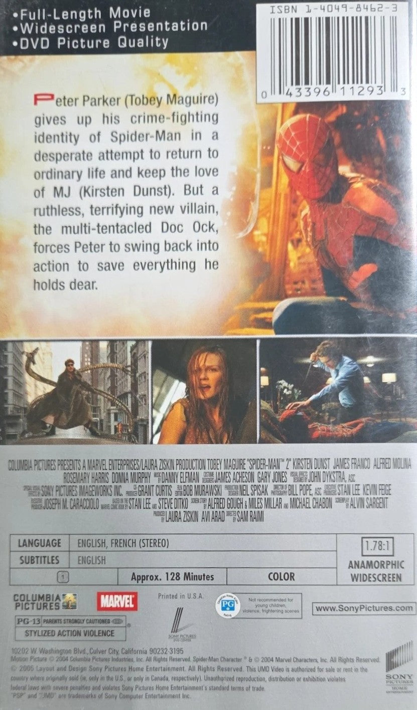 Spider-Man 2 Movie UMD Video PSP - Video Game - Used - CaveGamers - Image 2
