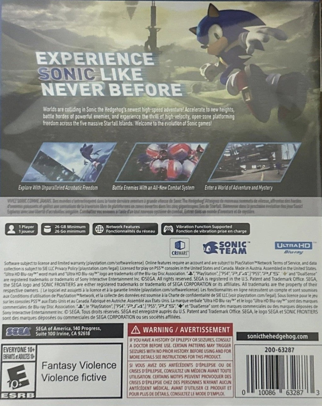 Sonic Frontiers PS5 - Video Game - Used - CaveGamers - Image 2