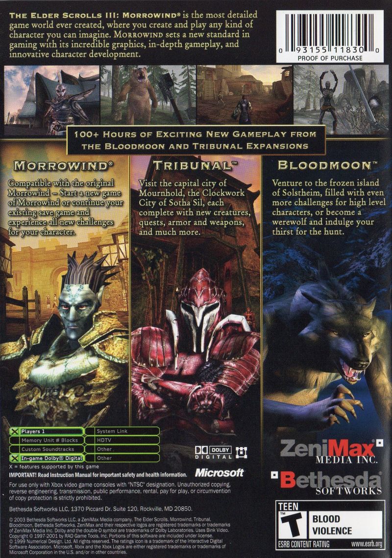 Morrowind: The Elder Scrolls III -  Game of the Year Edition