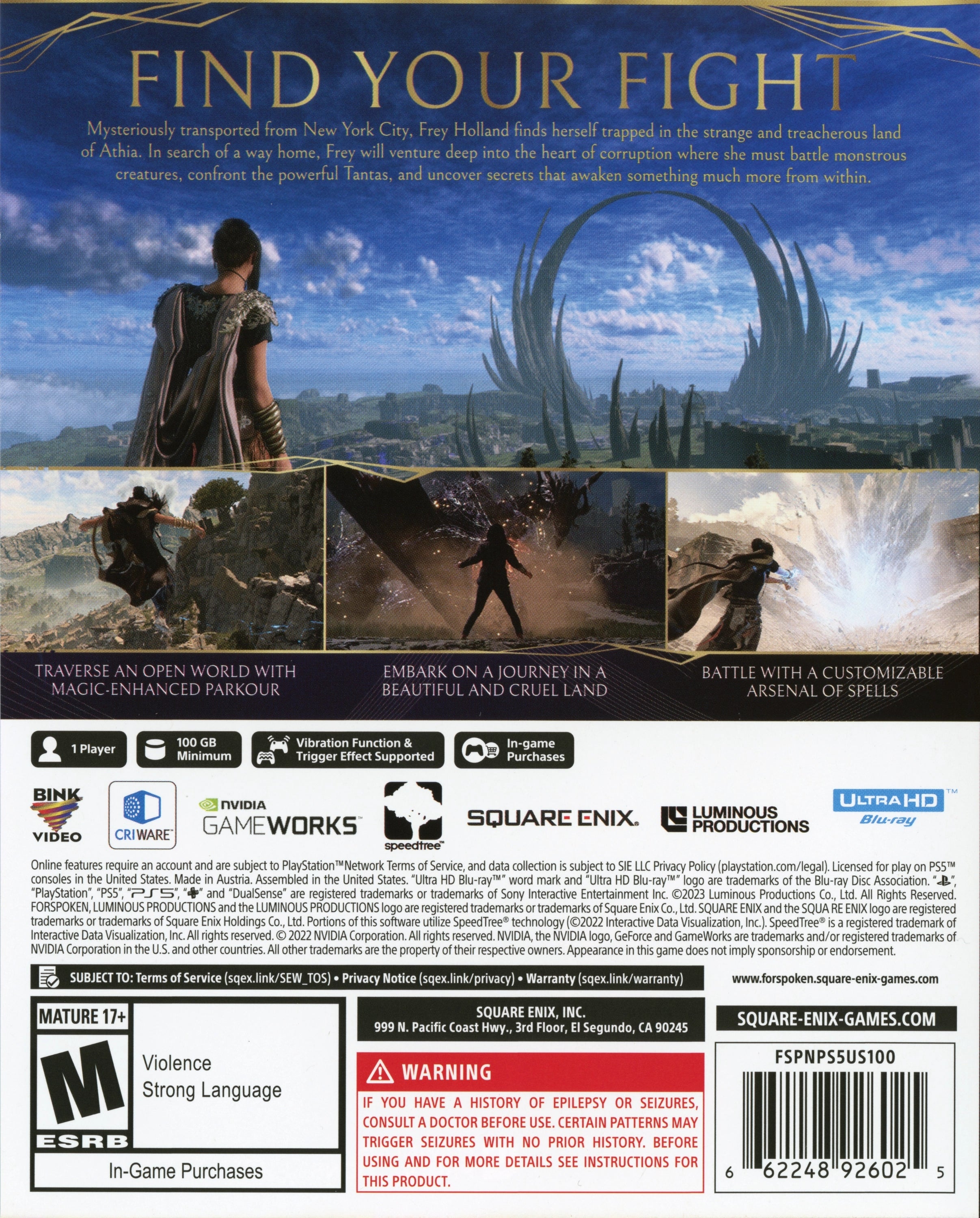 Forspoken PS5 - Video Game - Used - CaveGamers - Image 2