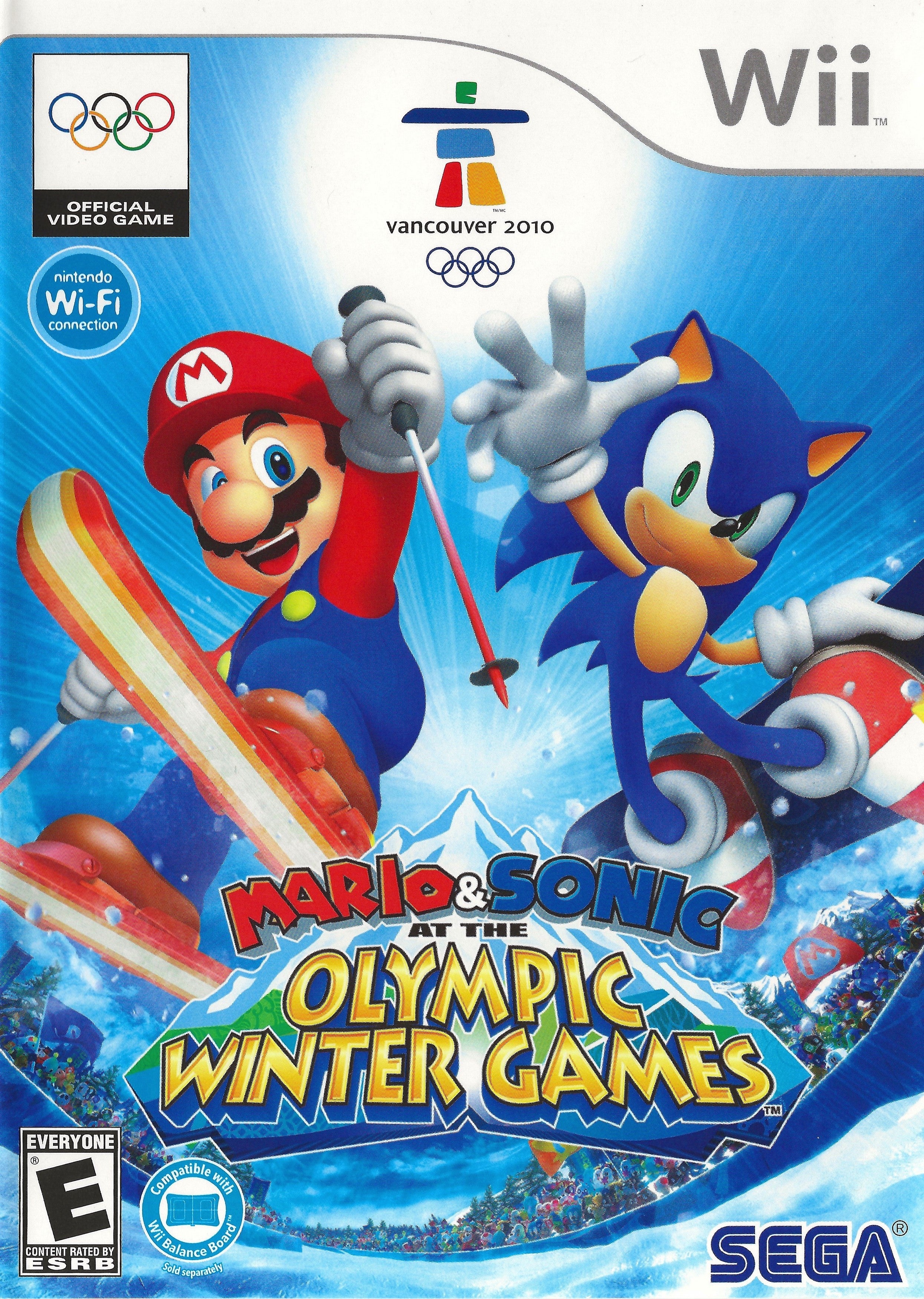 Mario and Sonic at the Olympic Winter Games Vancouver 2010 Wii - Video Game - Used - CaveGamers