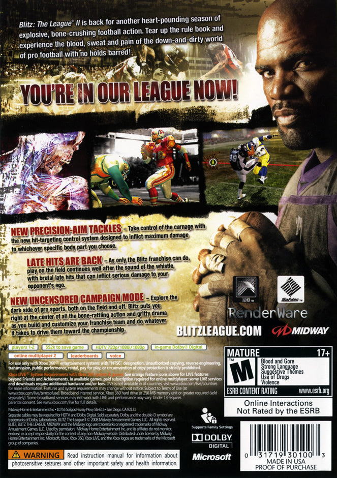 Blitz The League II Xbox 360 - Video Game - Used - CaveGamers - Image 2