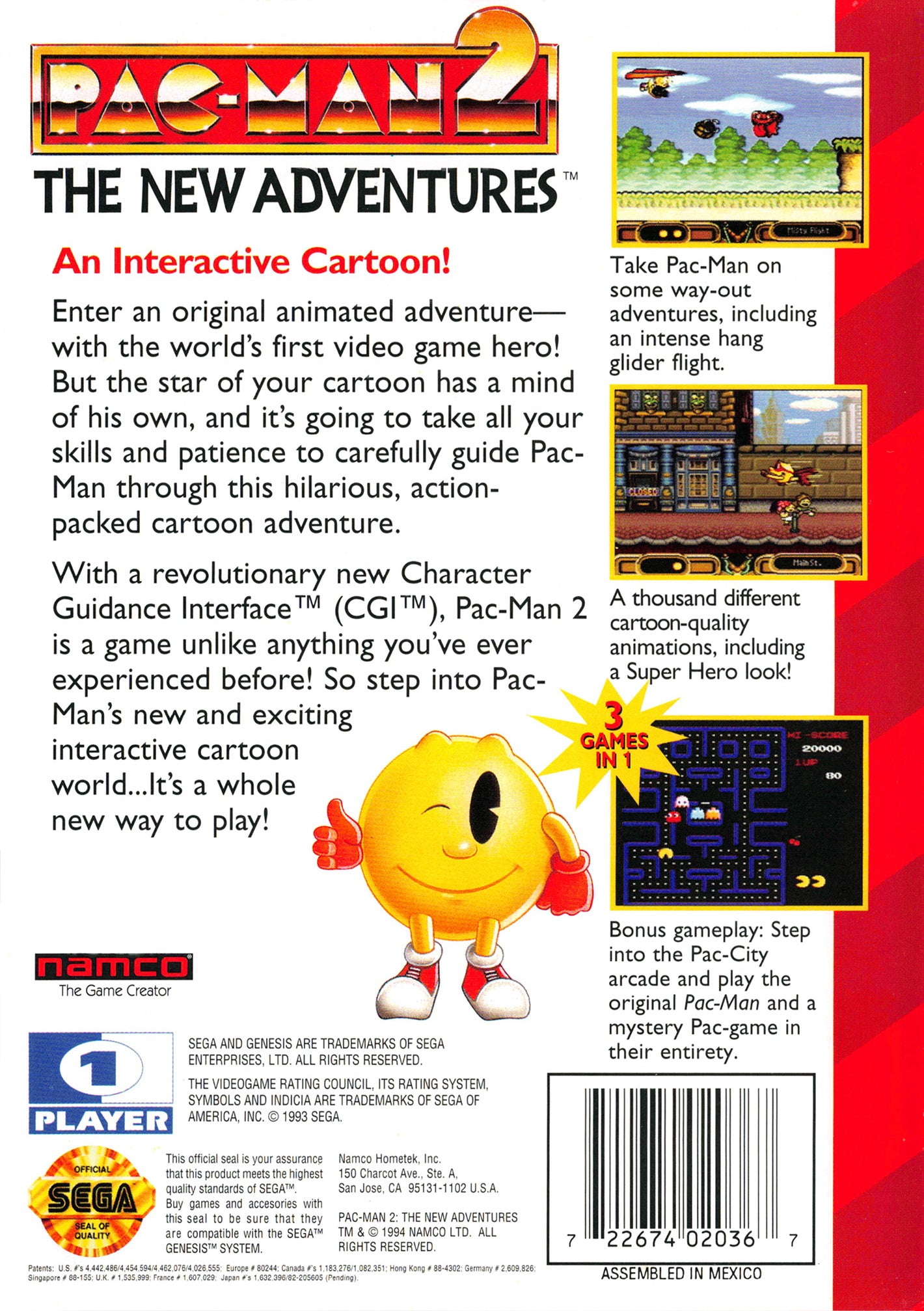 Pac-Man 2: The New Adventures Genesis - Video Game - Used - CaveGamers - Image 2