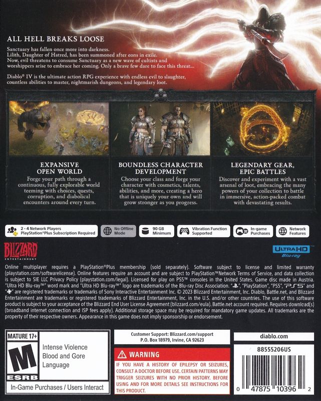 Diablo IV PS5 - Video Game - Used - CaveGamers - Image 2