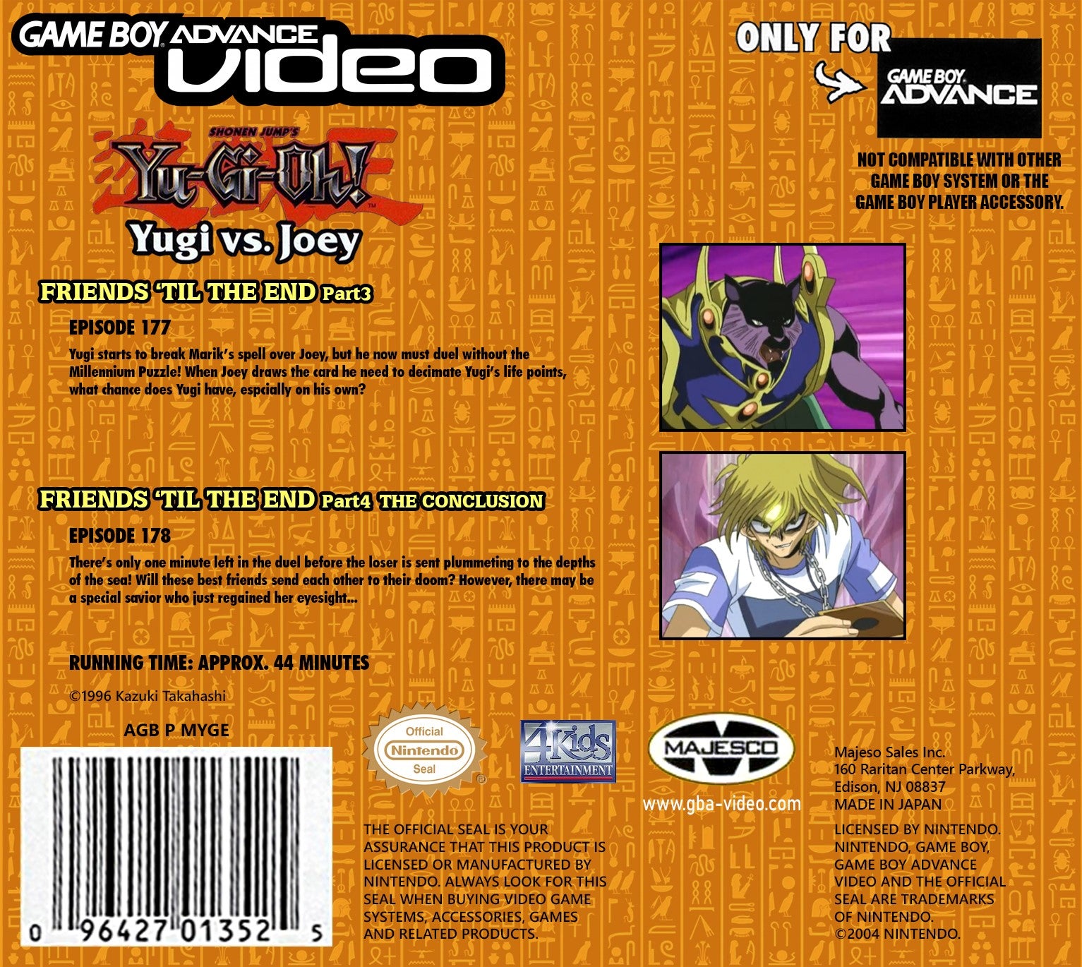 Yu-Gi-Oh! Yugi vs. Joey Game Boy Advance - Video Game - Used - CaveGamers - Image 2