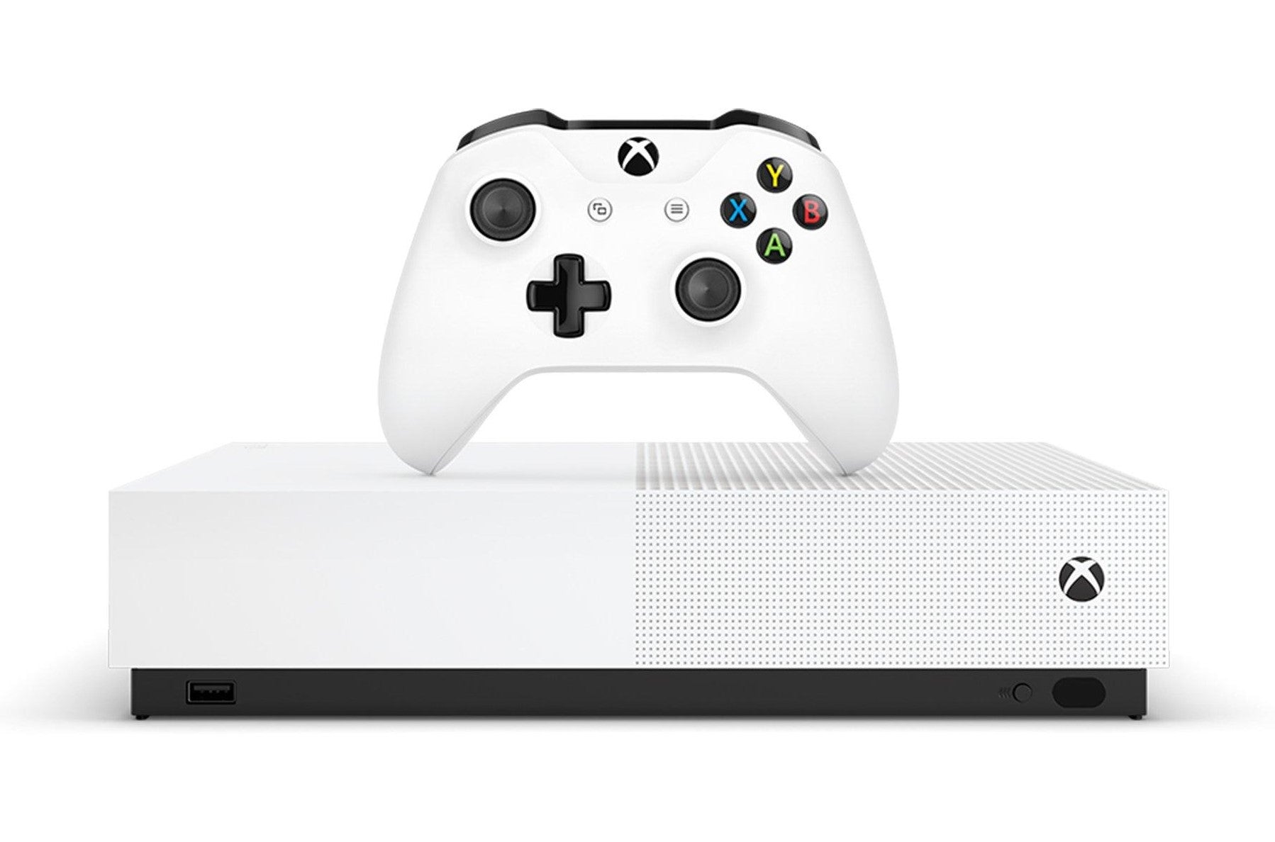 Xbox One S 500GB Console - White [All Digital] - Video Game System - Used - CaveGamers