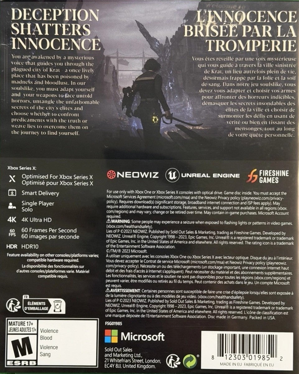 Lies of P Xbox Series X - Video Game - Used - CaveGamers - Image 2