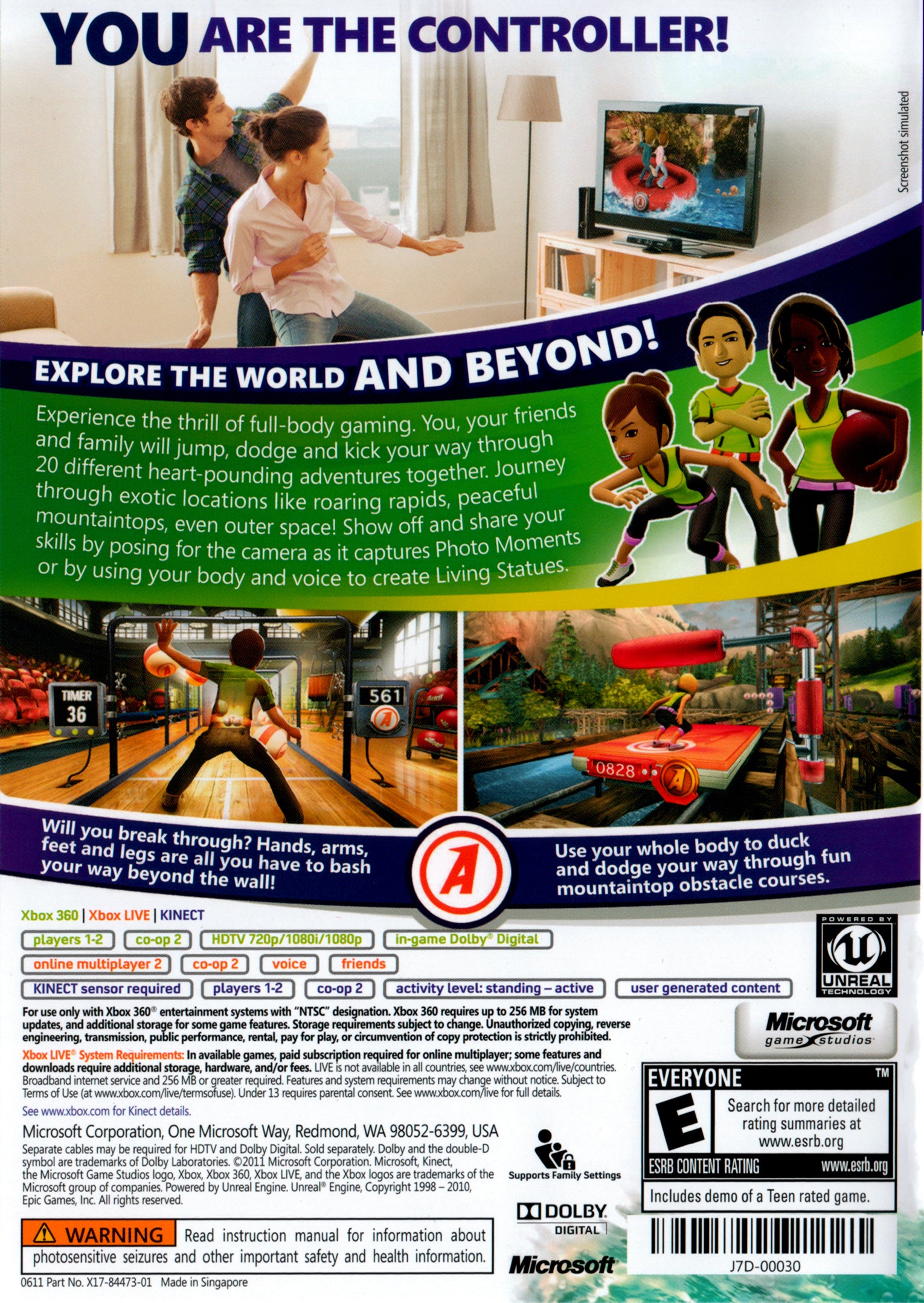 Kinect Adventures! Xbox 360 - Video Game - Used - CaveGamers - Image 2