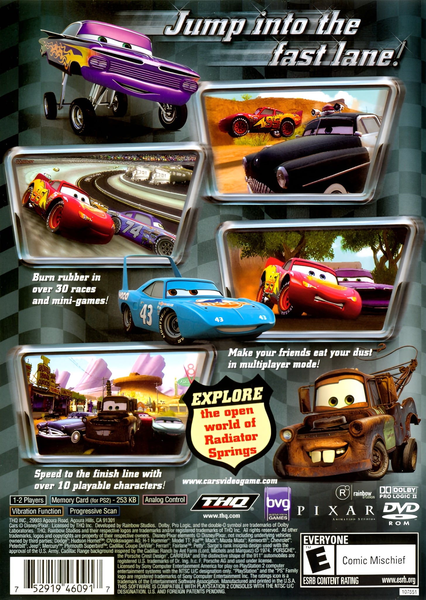 Cars PS2 - Video Game - Used - CaveGamers - Image 2