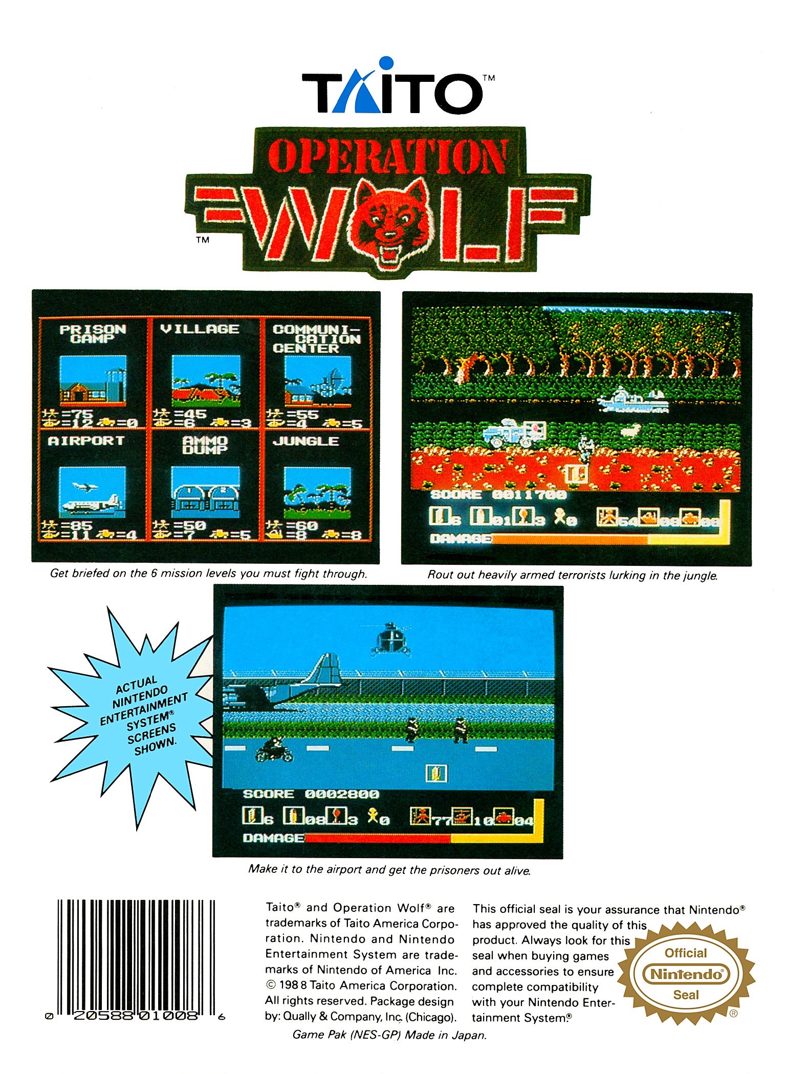 Operation Wolf NES - Video Game - Used - CaveGamers - Image 2