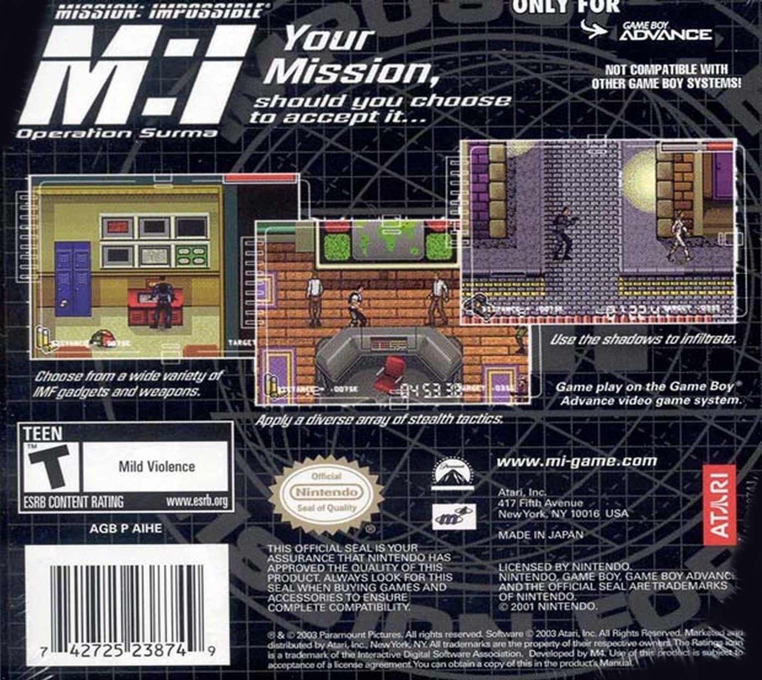 Mission Impossible Operation Surma Game Boy Advance - Video Game - Used - CaveGamers - Image 2