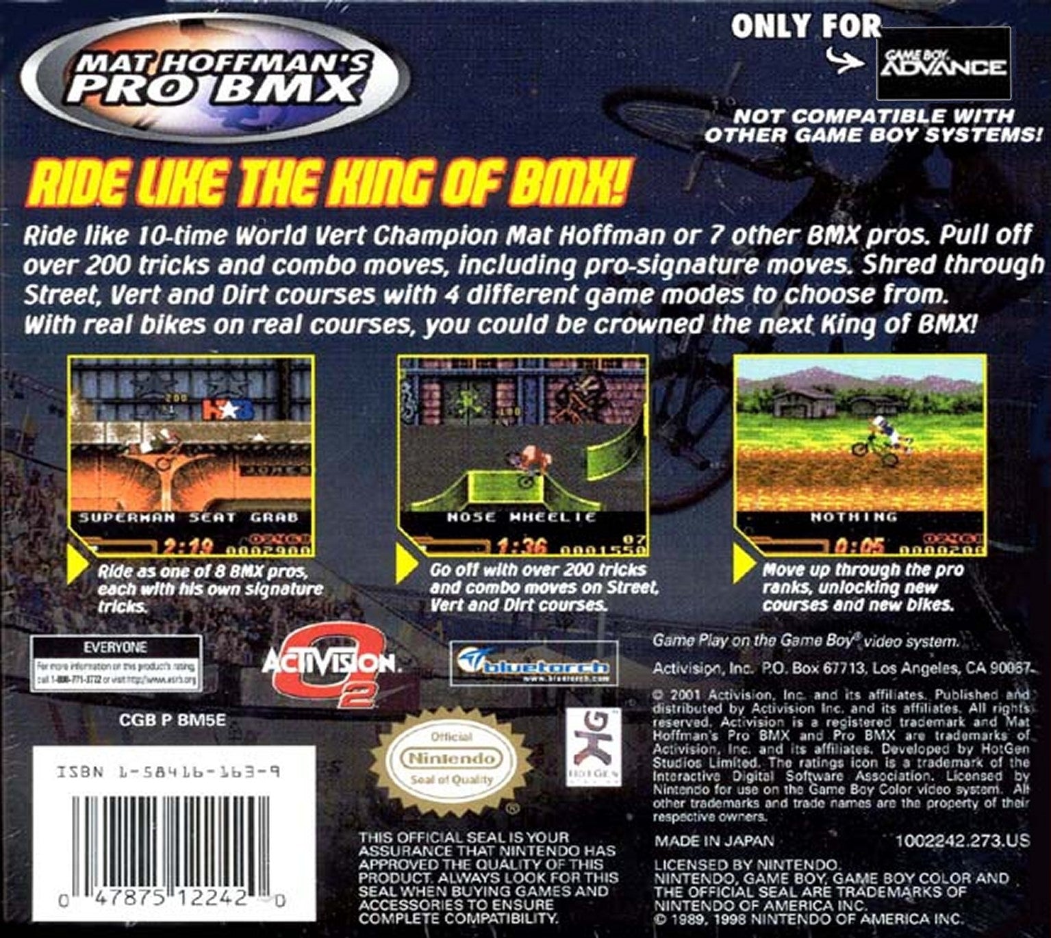 Mat Hoffman's Pro BMX Game Boy Advance - Video Game - Used - CaveGamers - Image 2