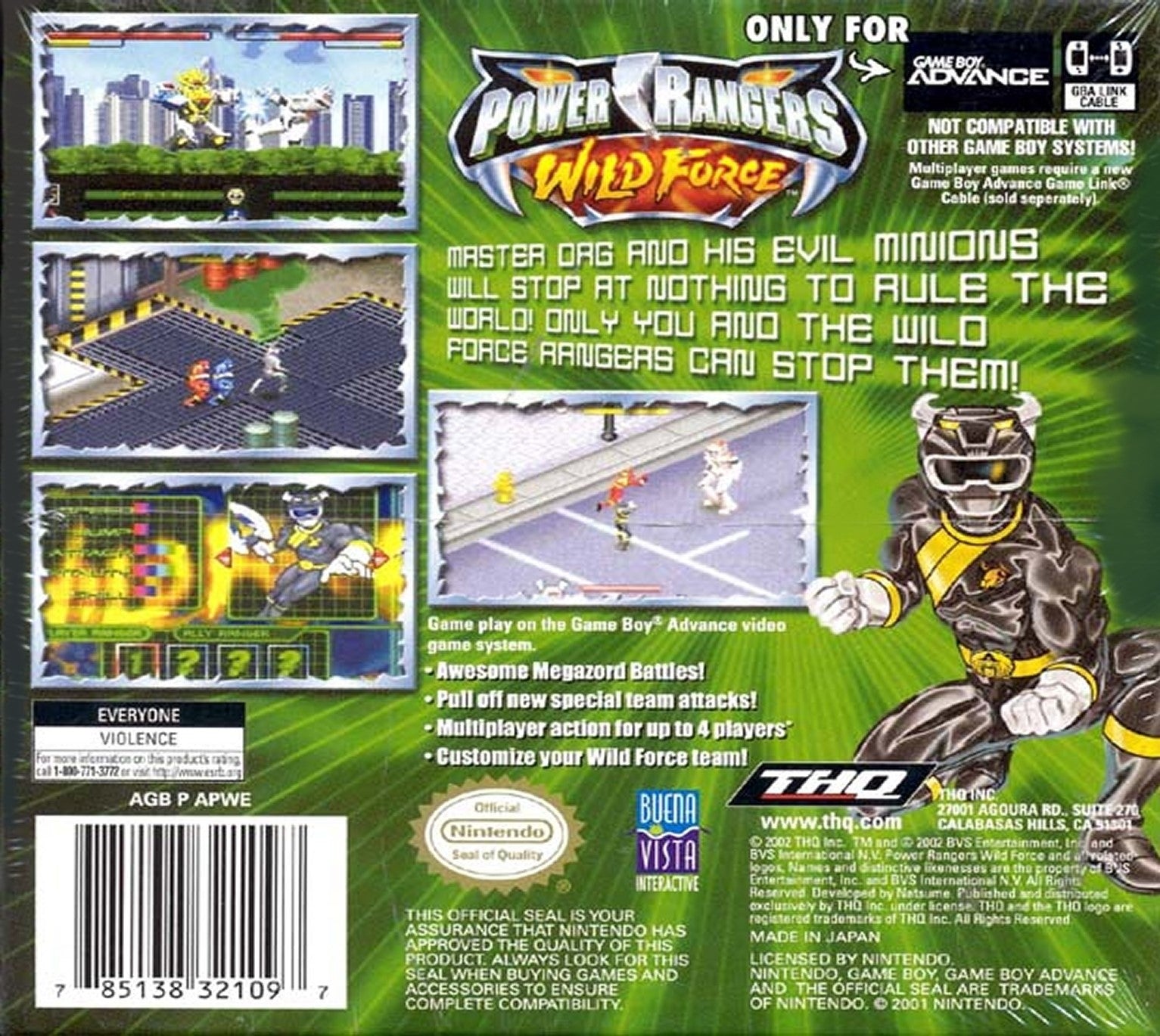 Power Rangers: Wild Force Game Boy Advance - Video Game - Used - CaveGamers - Image 2