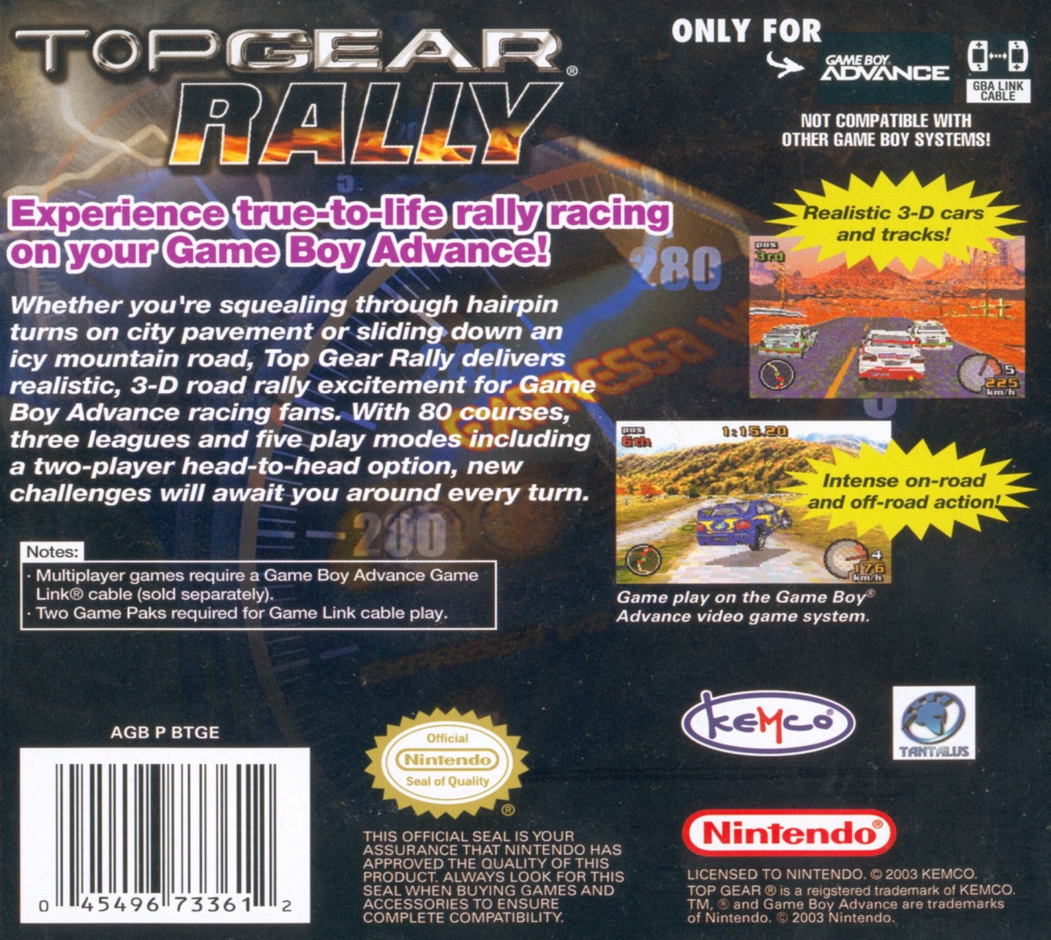 Top Gear Rally Game Boy Advance - Video Game - Used - CaveGamers - Image 2