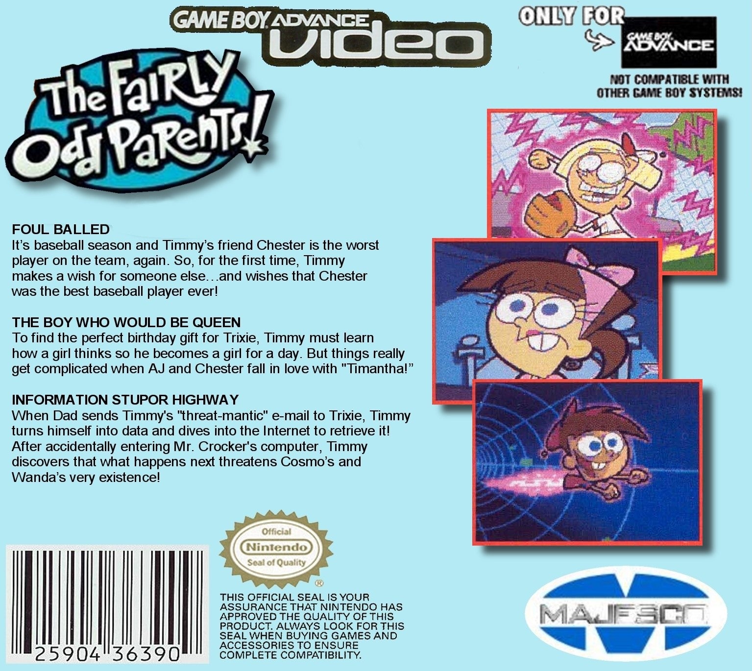Video - The Fairly Oddparents Volume 1 Game Boy Advance - Video Game - Used - CaveGamers - Image 2