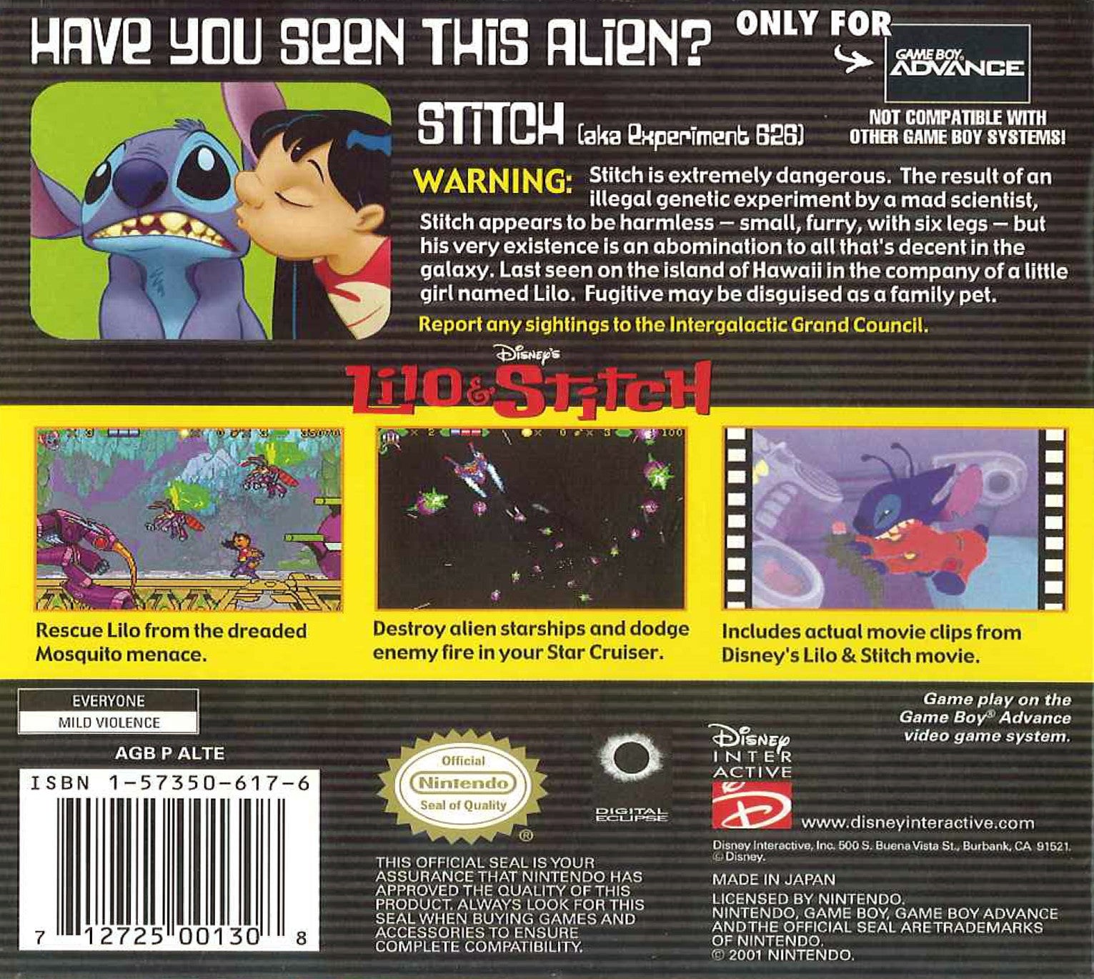 Lilo & Stitch Game Boy Advance - Video Game - Used - CaveGamers - Image 2