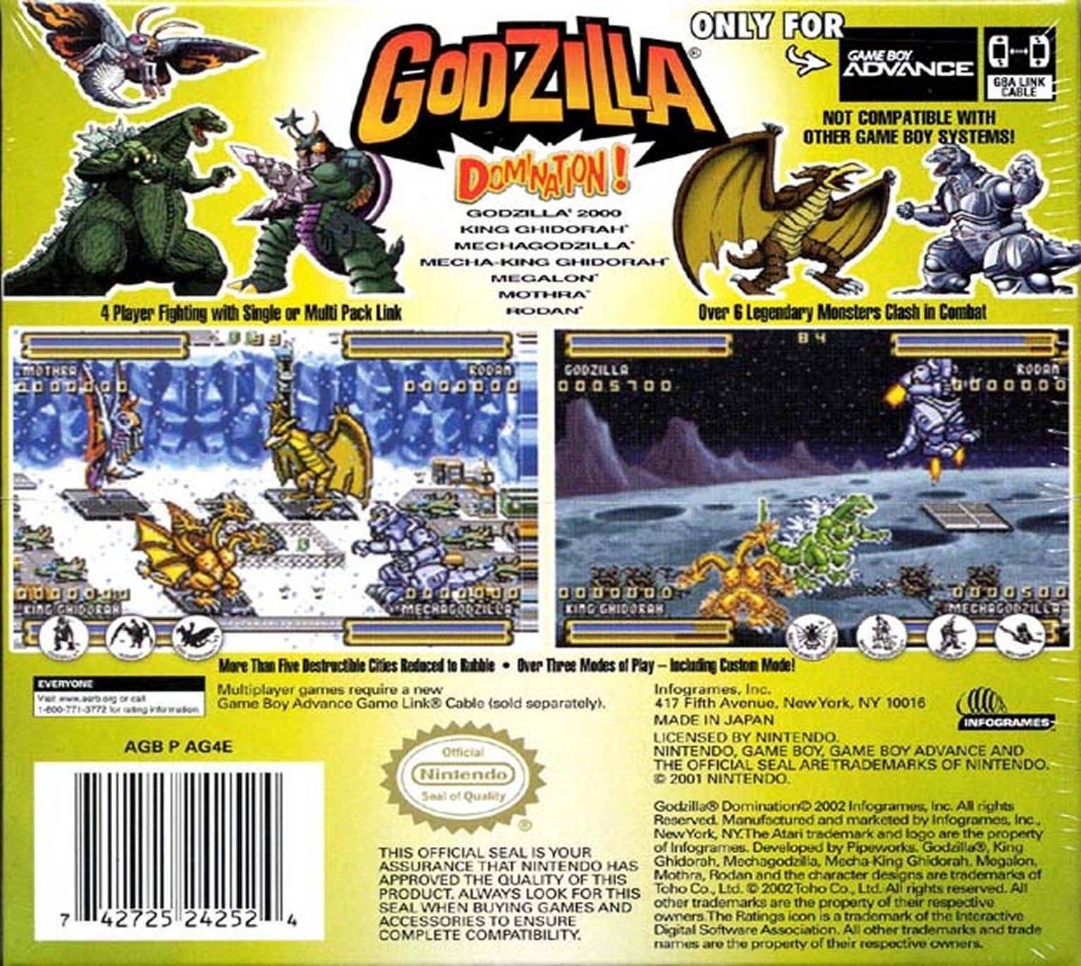 Godzilla: Domination! Game Boy Advance - Video Game - Used - CaveGamers - Image 2