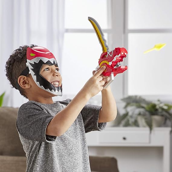 Playskool Heroes Power Rangers Zord Saber, Red Ranger Roleplay Mask with Sword Accessory