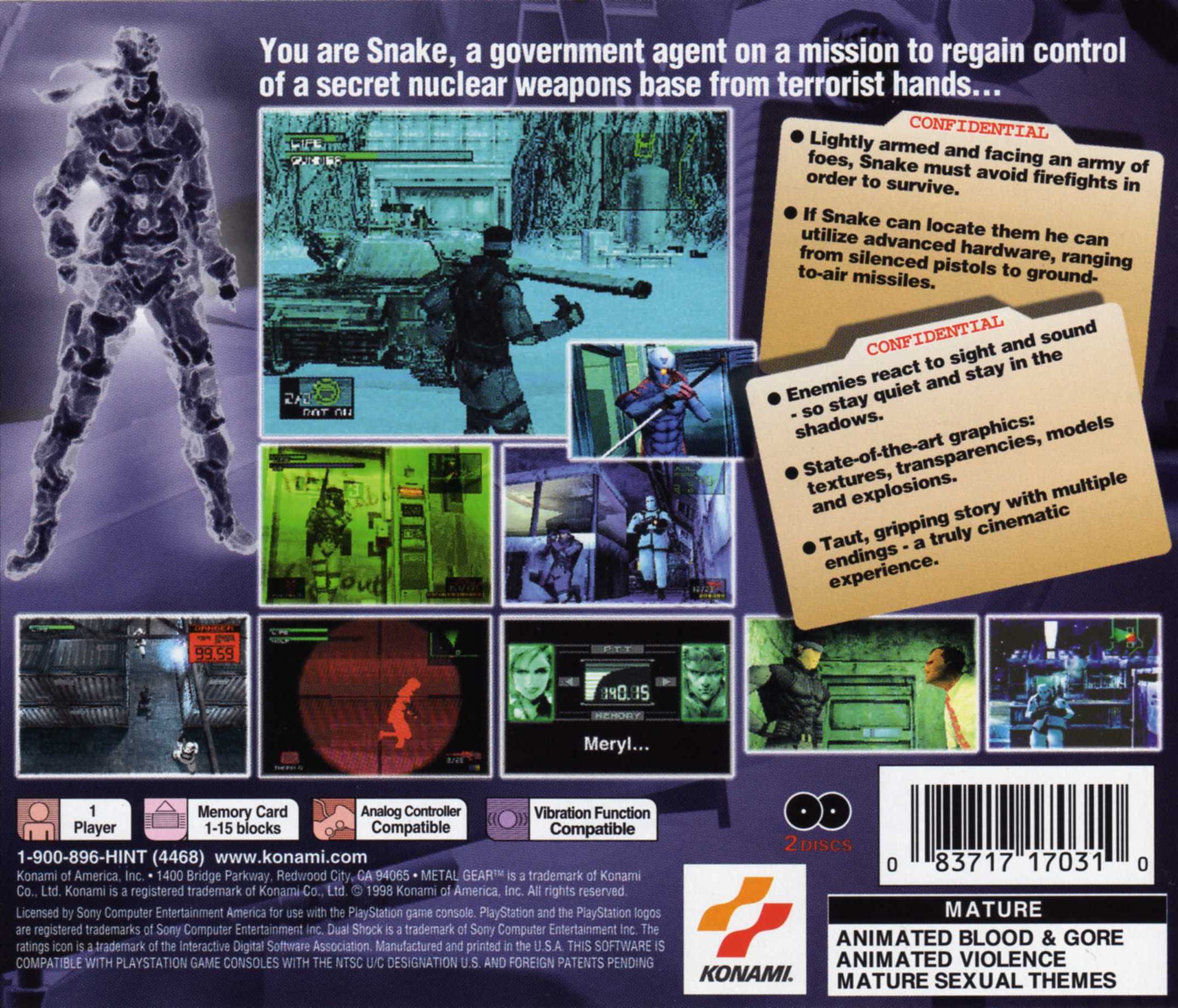 Metal Gear Solid [2 Discs]