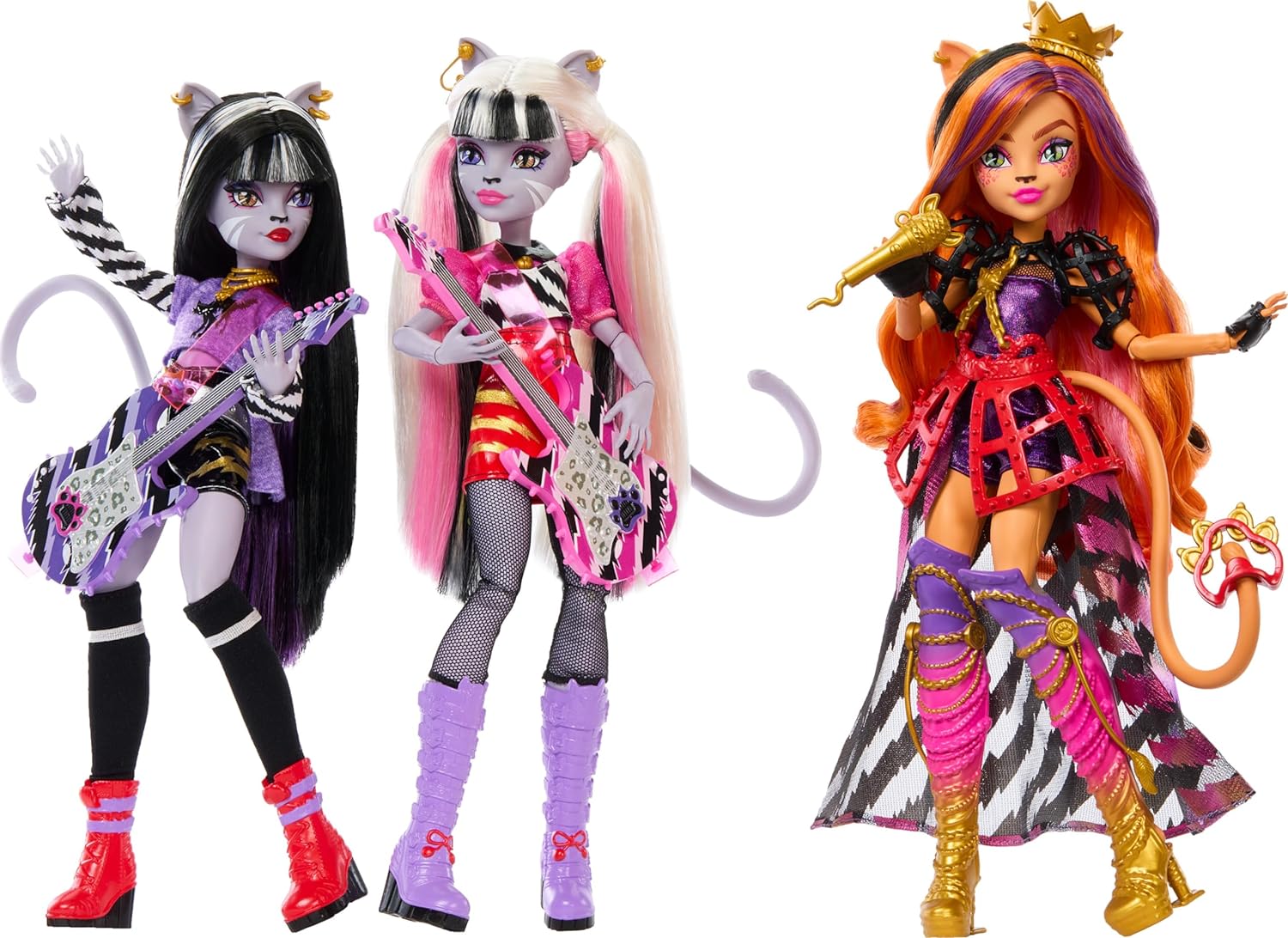 Mattel Monster High Dolls, the Hissfits Band three pack