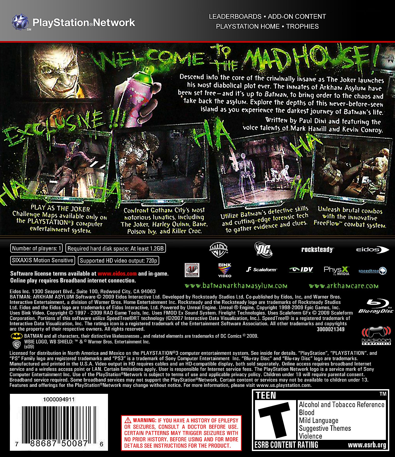 Batman: Arkham Asylum [Game of the Year Edition] PS3 - Video Game - Used - CaveGamers - Image 2