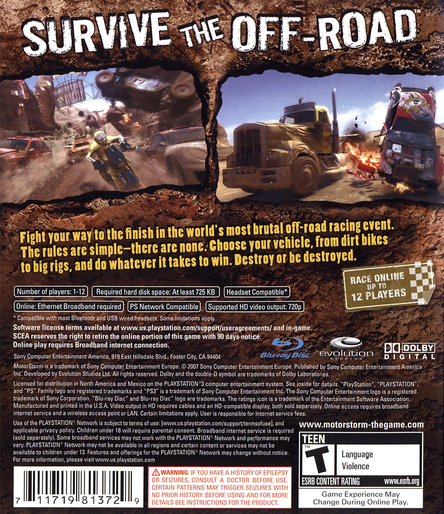 MotorStorm PS3 - Video Game - Used - CaveGamers - Image 2