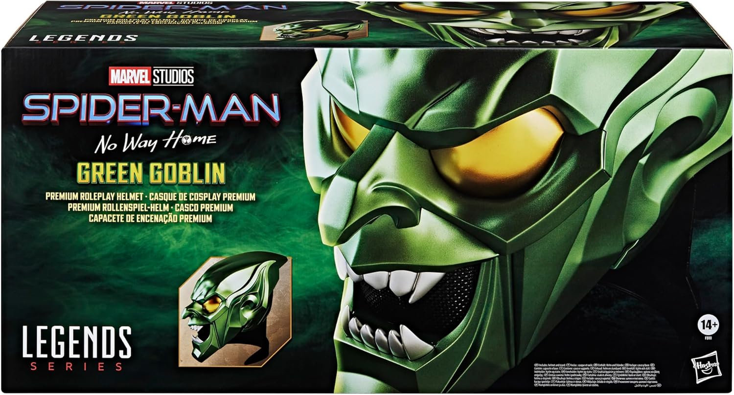Spider-Man: No Way Home Marvel Legends Series Green Goblin Premium Roleplay Helmet Prop Replica