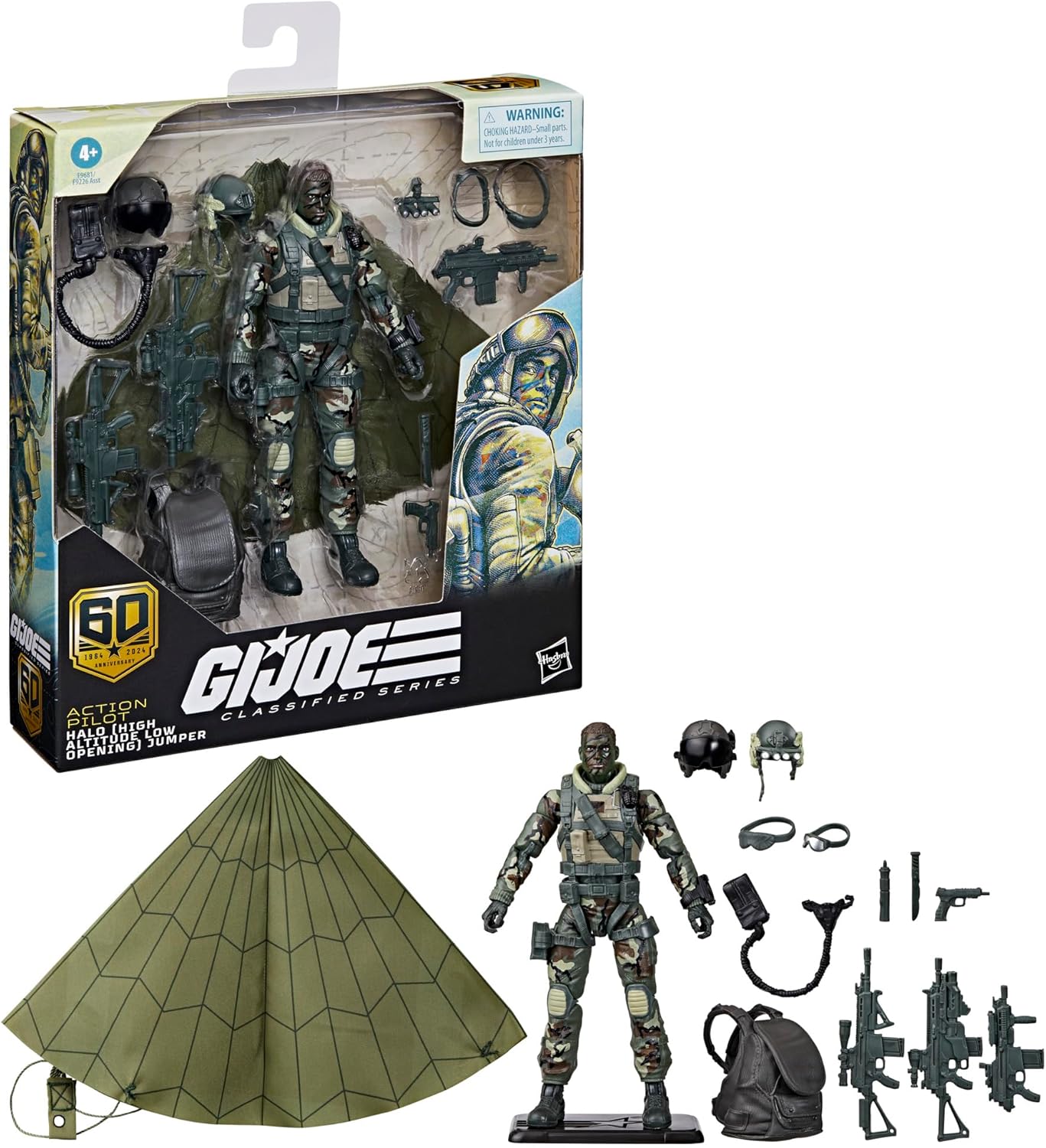 G.I. Joe Classified Series 60th Anniversary 6-Inch Action Pilot HALO Jumper Action Figure